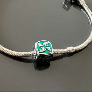 Na Hoku Sterling Silver Puka Bead - Fits on Pandora Bracelet - Like New